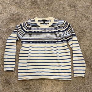 J. Crew Striped Fair Isle Sweater